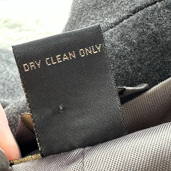 BANANA REPUBLIC Italian Wool Cashmere Double Breasted Coat Gray Lightweight 2 - Picture 12 of 15